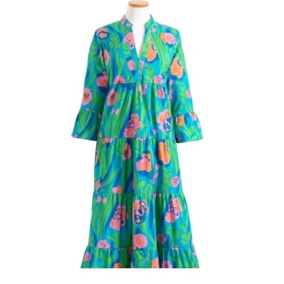 Annie Selke Pine Cone Hill Fantastic Floral Nightdress Dress Sz XL Boho Comfort - Picture 1 of 10